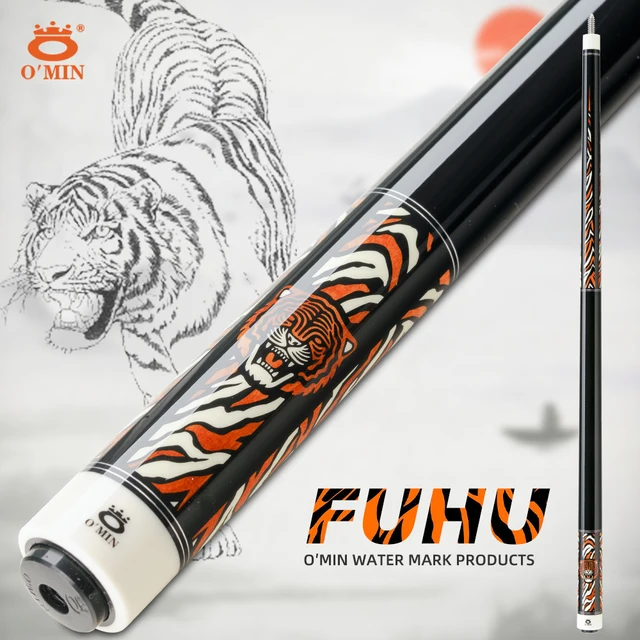 OMIN Billiard Pool Cue Maple Shaft FUHU Series  Professional Stick 3/8*10 Joint Smooth Grip Piano Painting 1/2 Billiards Kit 1