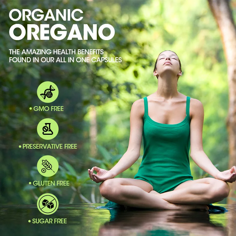 Minch Oregano Oil Extract with Olive Leaf Pill Immune Support Promotes DigestionI Supplement Health for adults with Vitamin D3
