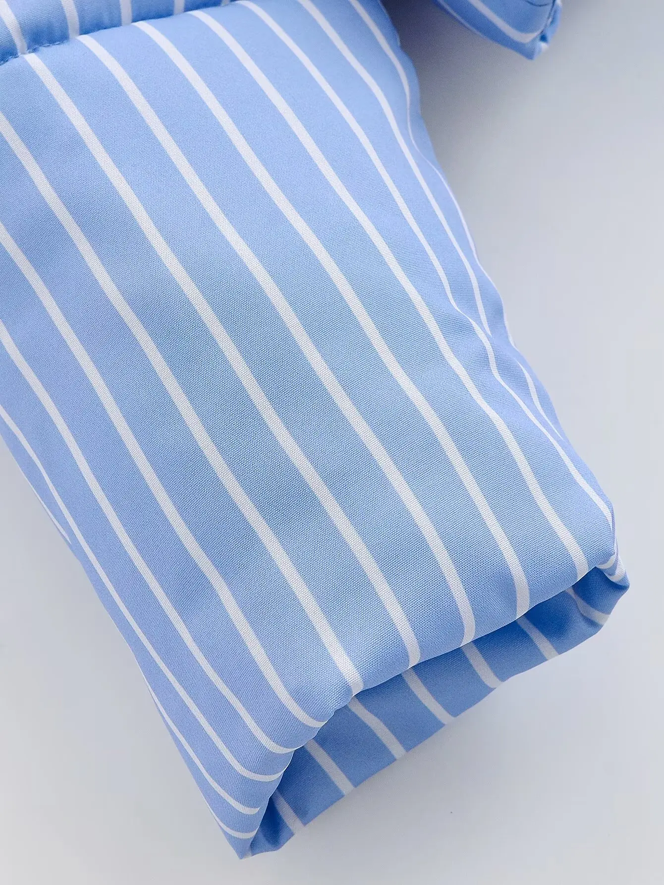 Women Winter Striped Jacket Coat Female Single Breasted Long Sleeve Outwear Lady Casual Stand Collar Chic Loose Jacket Streetwea