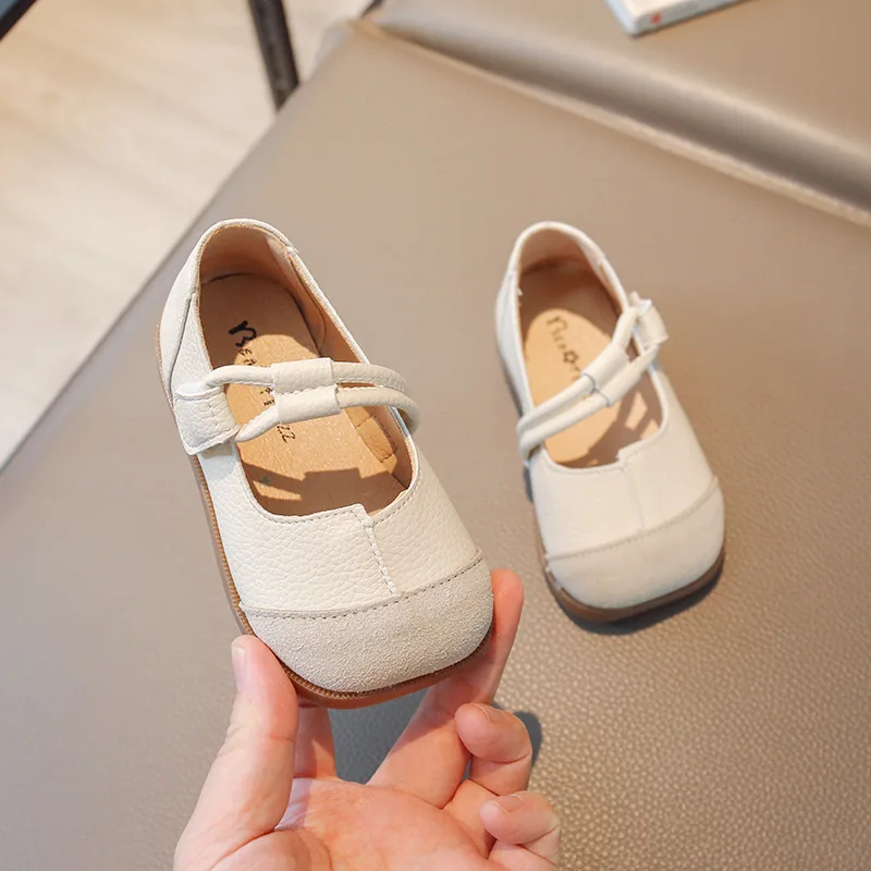 Children Leather Shoes for Girl Spring and Autumn Fashion Retro Soft Soled Comfortable Princess Shoes Elegant Casual Kids