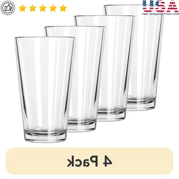 4-Pack Clear 16oz Everyday Pint Glasses 1