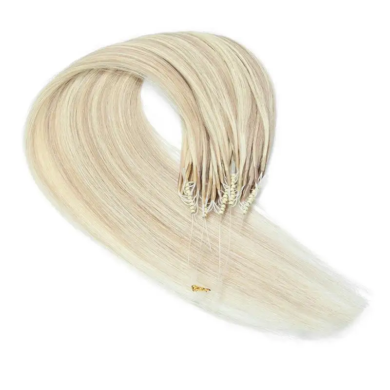 8D Fish line hair extension Micro link hair extensions Human Invisible nano rings beads 0.6g/pcs 50strands/pack
