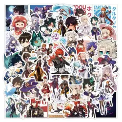 Autocollants dessin animé Genshin Impact Game, 50 pièces/ensemble, autocollant étanche, jouet pour enfants, bricolage, ordinateur portable, moto, Skateboard, ugg 