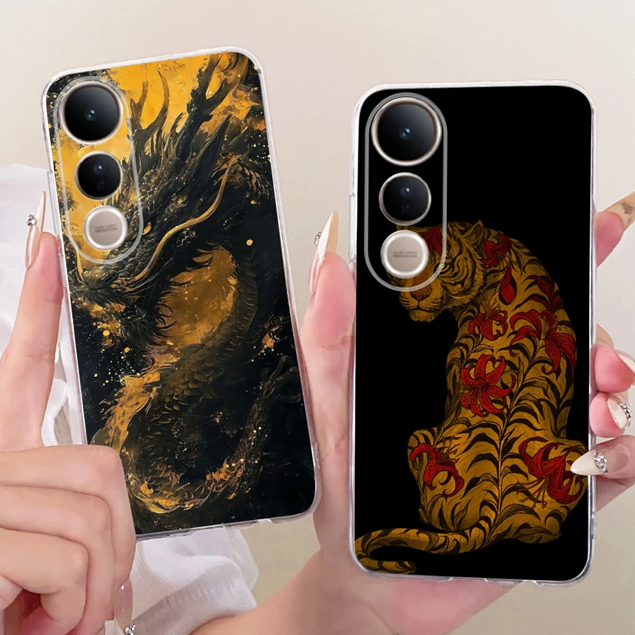 Luxury Bow Flowers Painted Soft Silicone Phone Case Cover