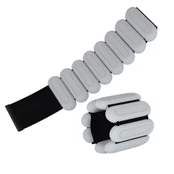 Unisex Adjustable Ankle and Wrist Straps for Fitness Workouts, Black Velcro (Gray)