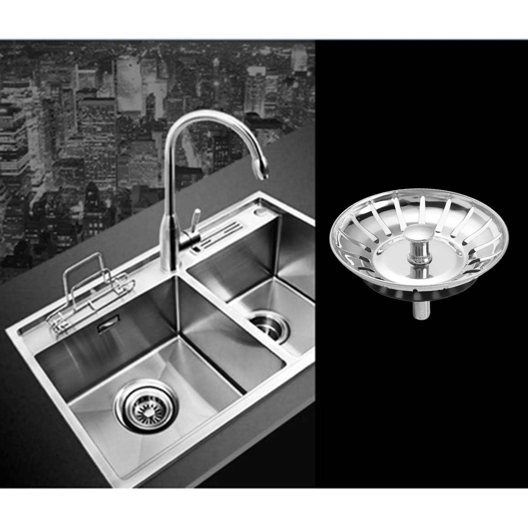 Spoelbak Plug Zeef - RVS Wastafel Zeef | Anti-verstopping Badkamer Wastafel Zeef | Douche Haar Catcher | Afvoerzeef Voor Thuis Toilet Badkamer Wastafel Bad