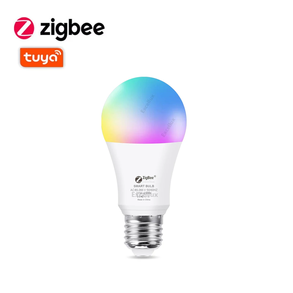 Tuya E27 Bulb Zigbee 15W 18W RGB C + W White Dimmable Led Lamps Smart Life App Control Light Bulbs Voice Alexa/Google Assistant smart led light bulbs