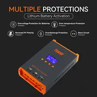 Contrôleur de charge solaire MPPT 60A en stock local 12V/24V/36V/48V, panneau solaire PV max 160V, parallèle max 12 unités, compatible LifePO4, pour camping-car et maison 4