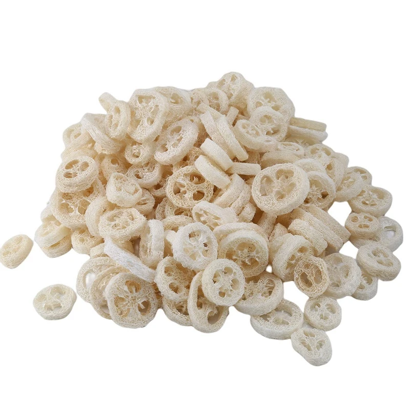 

600 Pieces Of 4-6 Cm Diameter Loofah Slices DIY Custom Soap Tools, Cleaning Supplies, Sponge Washer