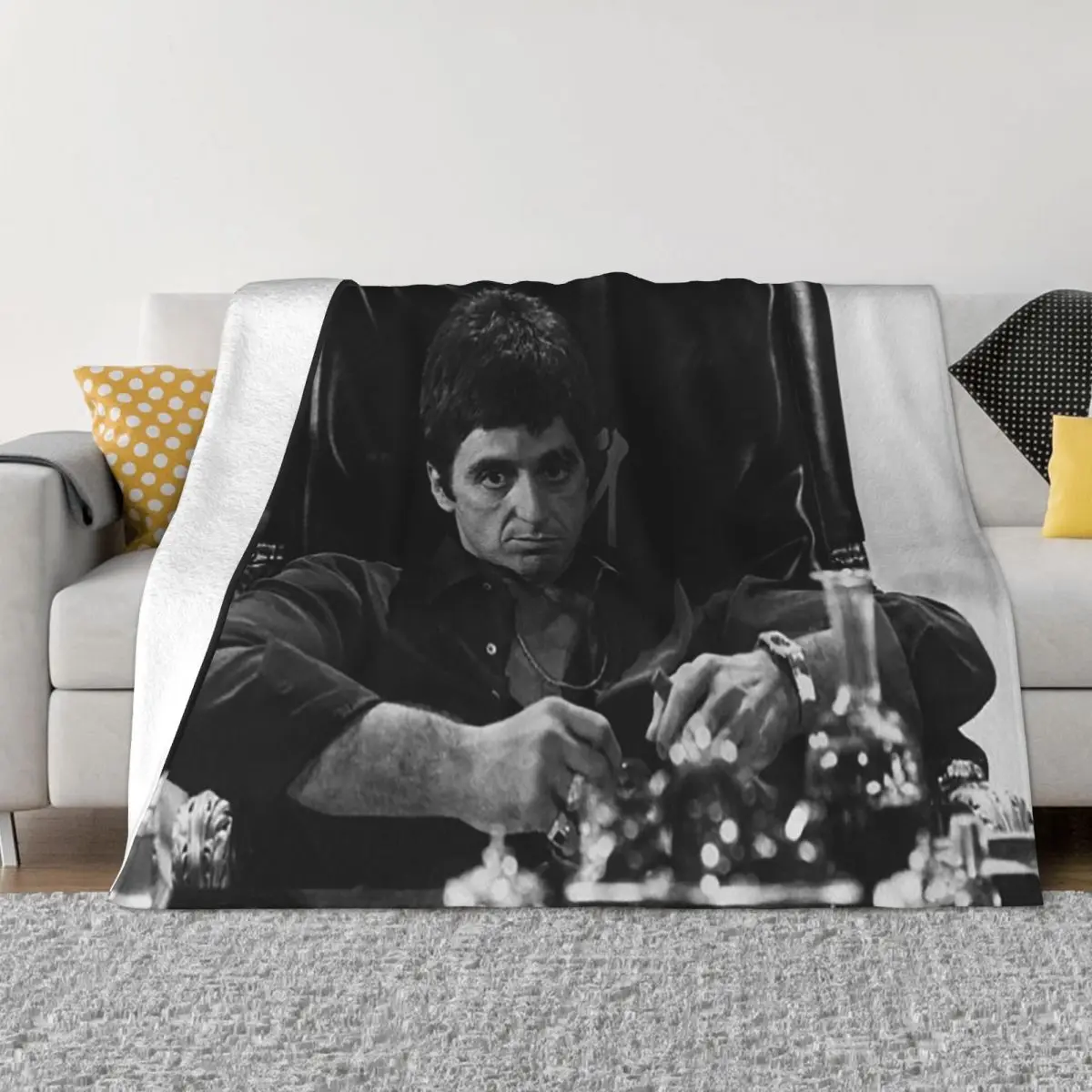 

SCARFACE Movie Blanket Flannel All Season Portable Ultra-Soft Throw Blankets for Bed Car Bedspread