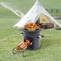 New 304 Stainless Steel Wood-Burning Portable Rocket Stove  Camping Exploring Outdoor Cooking Outdoor Hiking Picnic BBQ Cooking 1