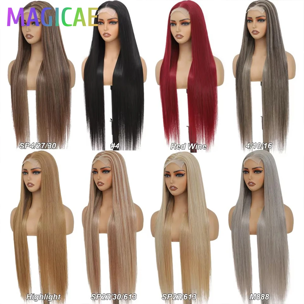 4X4 Lace Front 36Inches Blond Synthetic Wig Bio Heat Resistant Fiber