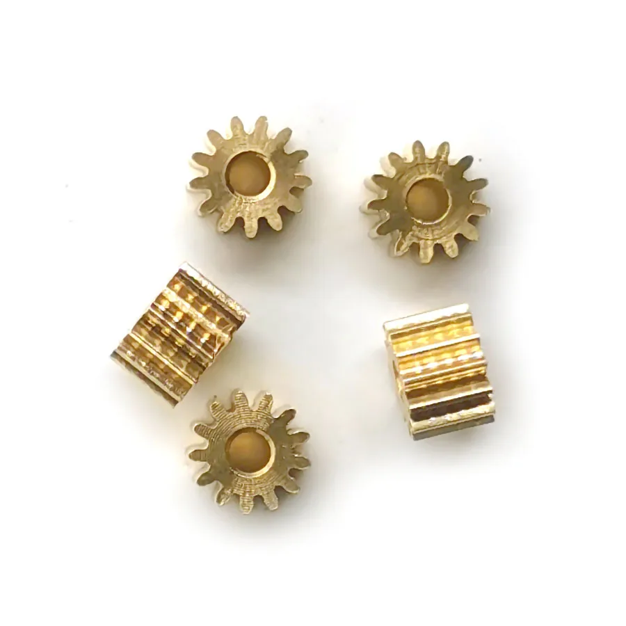 5pcs/lot 0.5M Metal Brass gear 8/9/10/11/12/13/14/15/16/17/18/19/20 Tooth Hole 1.98mm Copper Small Modulus Gear
