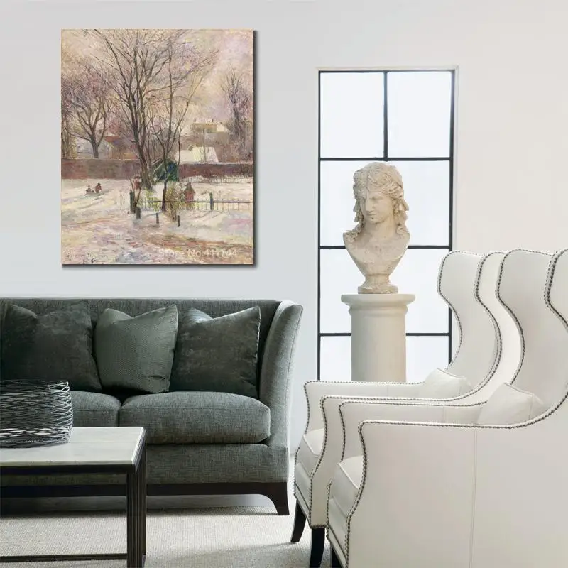 

Пейзажная живопись снег в Копенгагене пол гаугуин искусство маслом на холсте Ручная работа Высокое качество