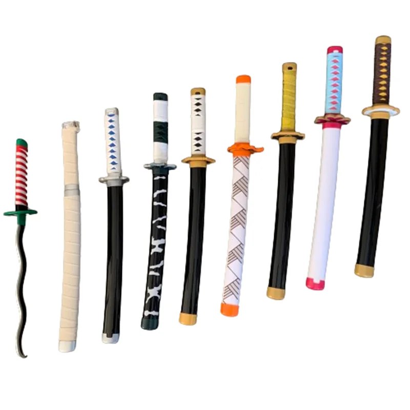 Demon Slayer Hashibira Inosuke Anime Cosplay 24inch Sword Katana Role Play Kimetsu no Yaiba 60cm Bamboo Model Weapon 3