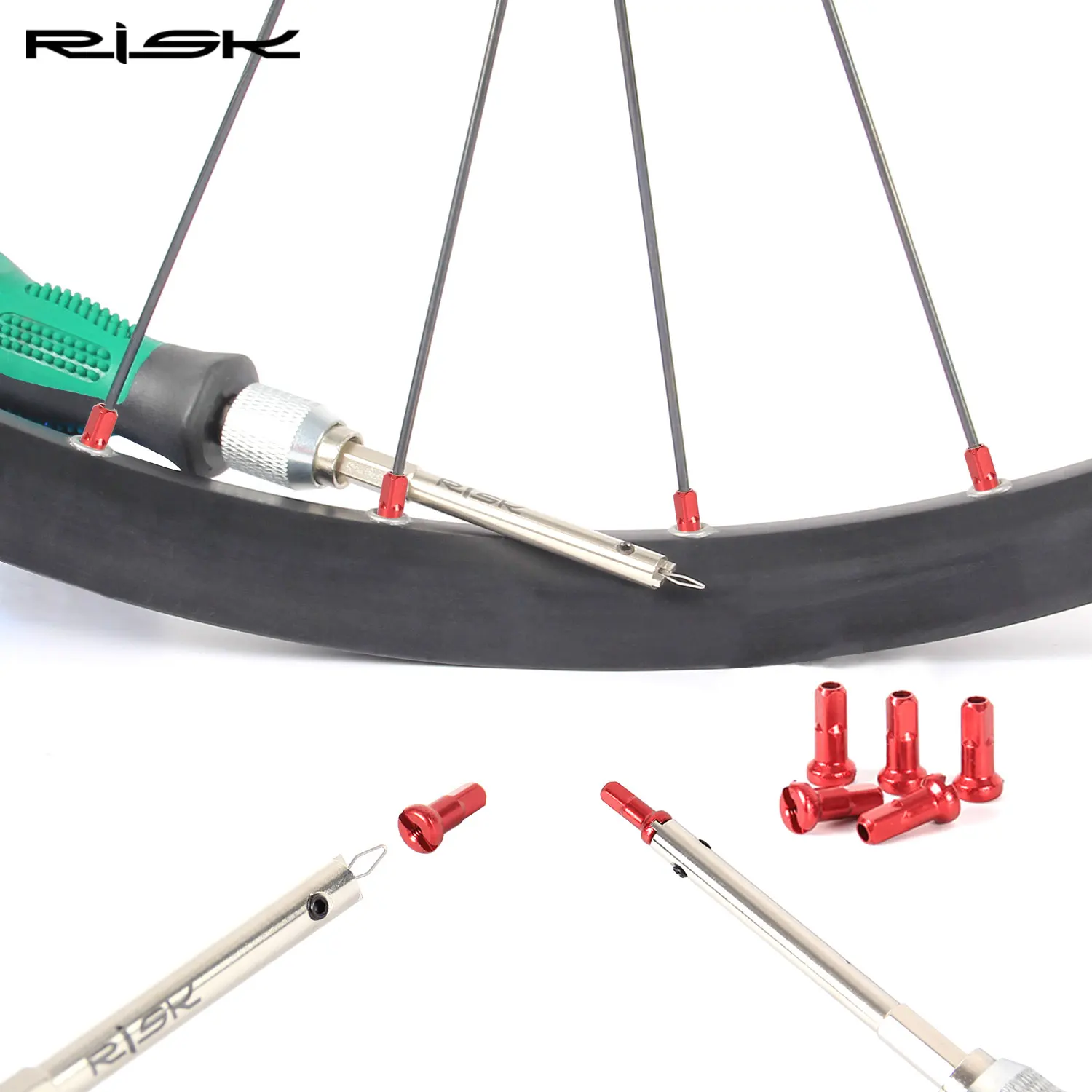 リスク自転車スポークキャップ取付ドライバーリムスポーク