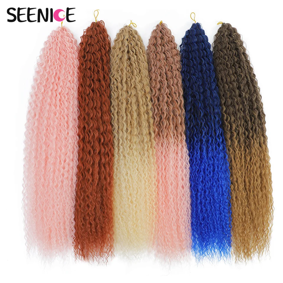 

Kinky Curly Afro Curls Crochet Hair Braiding Hair Extensions Synthetic African Braided Hair For Braids Soft Ombre Pink Black