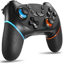 Manette de jeu sans fil pour Switch Pro, contrôleur ergonomique, avec Joystick, avec Vibration Turbo réglable