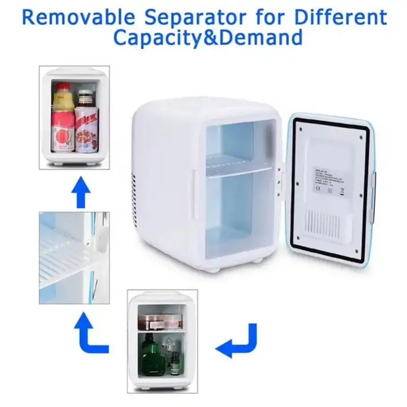 Dc12v Frigo Mini Compact Cooler Box Beauty Refrigerator 4l Car Small Outdoor Drinks Fridge Portable For Bedroom Household