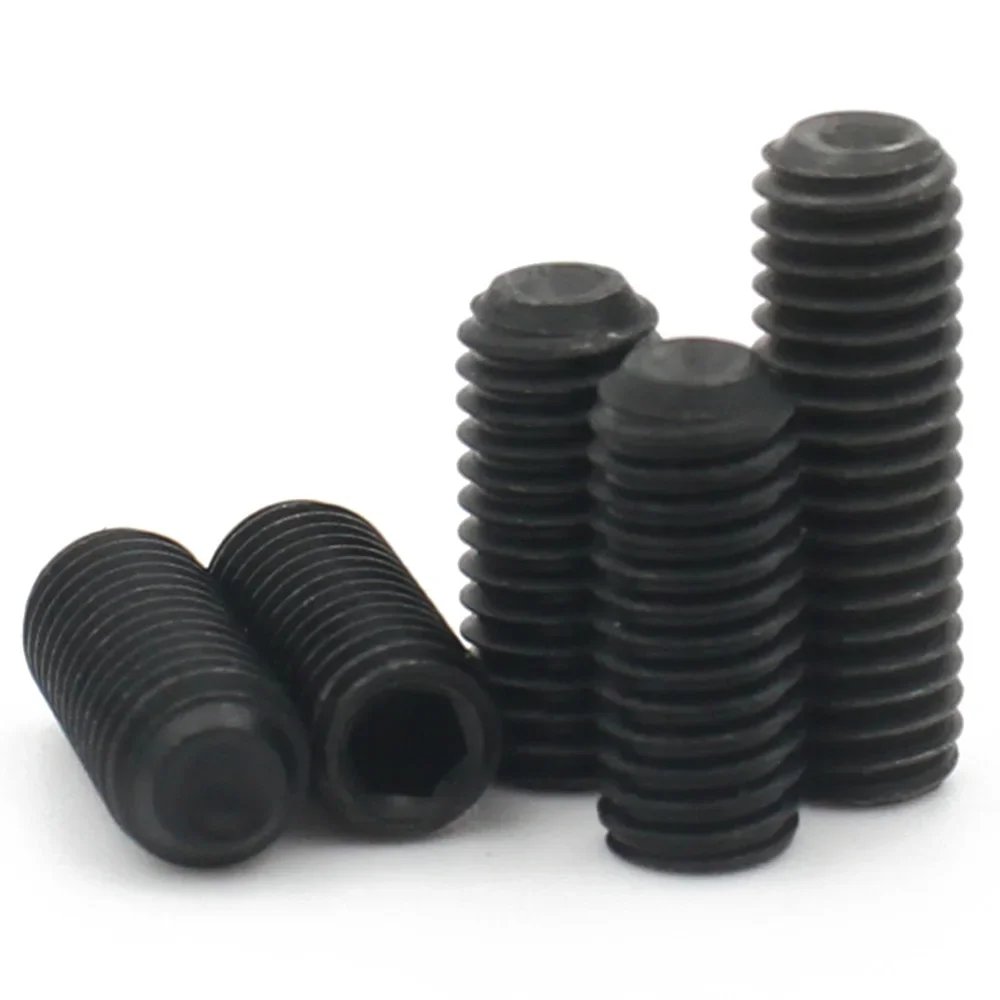 Grade 12.9 Carbon Steel Hex Socket Set Screws 10-100pcs M1.6 M2 M2.5 M3 M4 M5 M6 screw bolt nut set stainless steel screws hexagon socket head cap screw copper pillar screws copper brass standoff screws