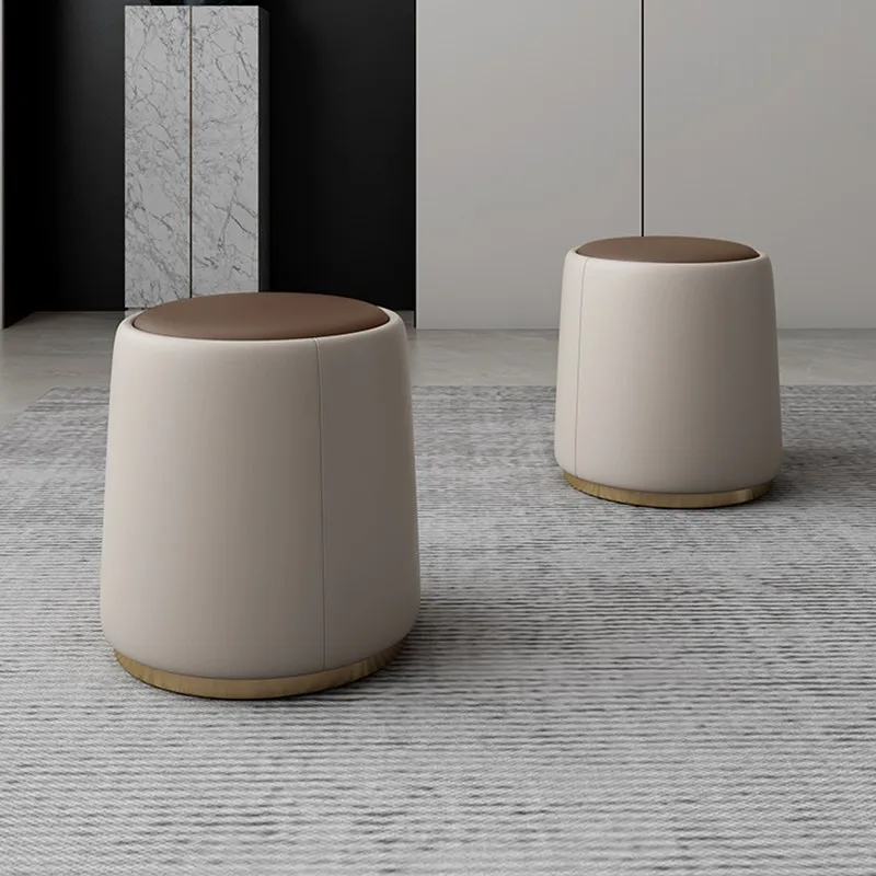 

Стул для спальни, прихожей, в скандинавском стиле, для гостиной, мягкая кожа, компактный стул для взрослых, Сменная обувь, товары для дома