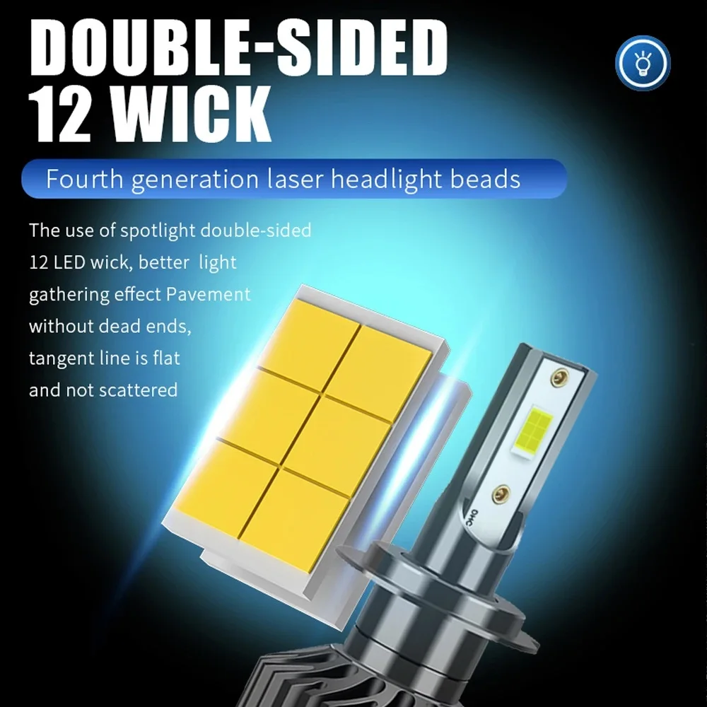 LED Headlight 30000LM CSP Chips 110W LED Car Light H11 Bulb H1 H3 H7 H8 9005 HB3 9006 HB4 880 Lights For Car H4 9003