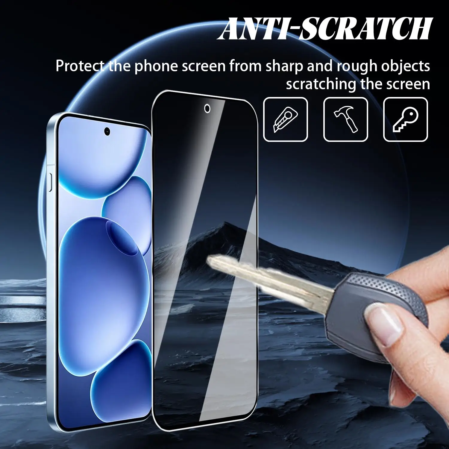 Enhanced Privacy Screen Protector with Easy-Install Kit - Anti-Spy Tempered Glass Film