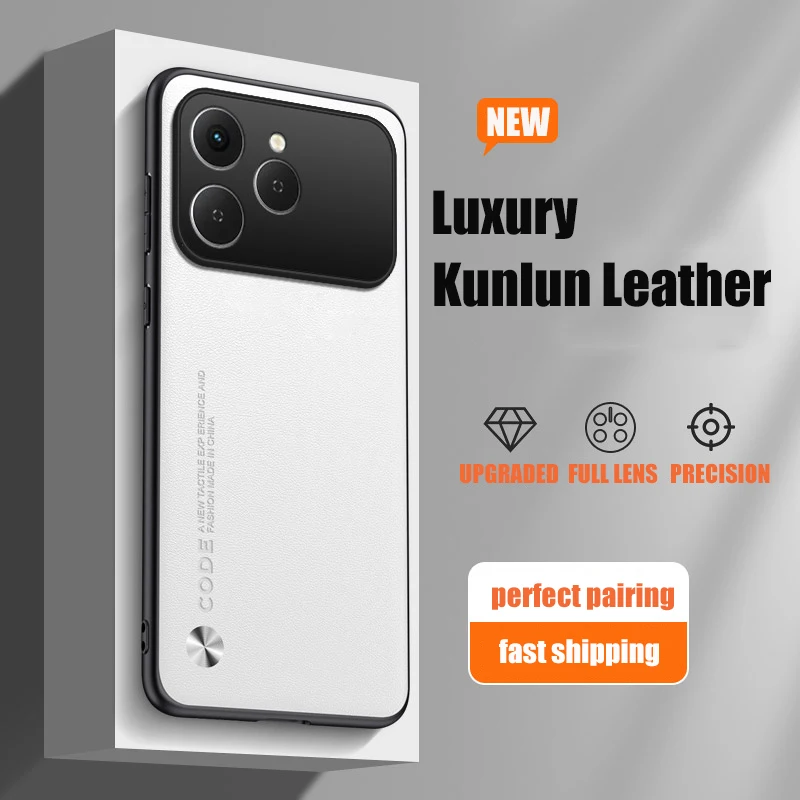 Luxury PU Leather Shockproof Back Cover for Tecno Spark 40 - Full Protection Phone Case