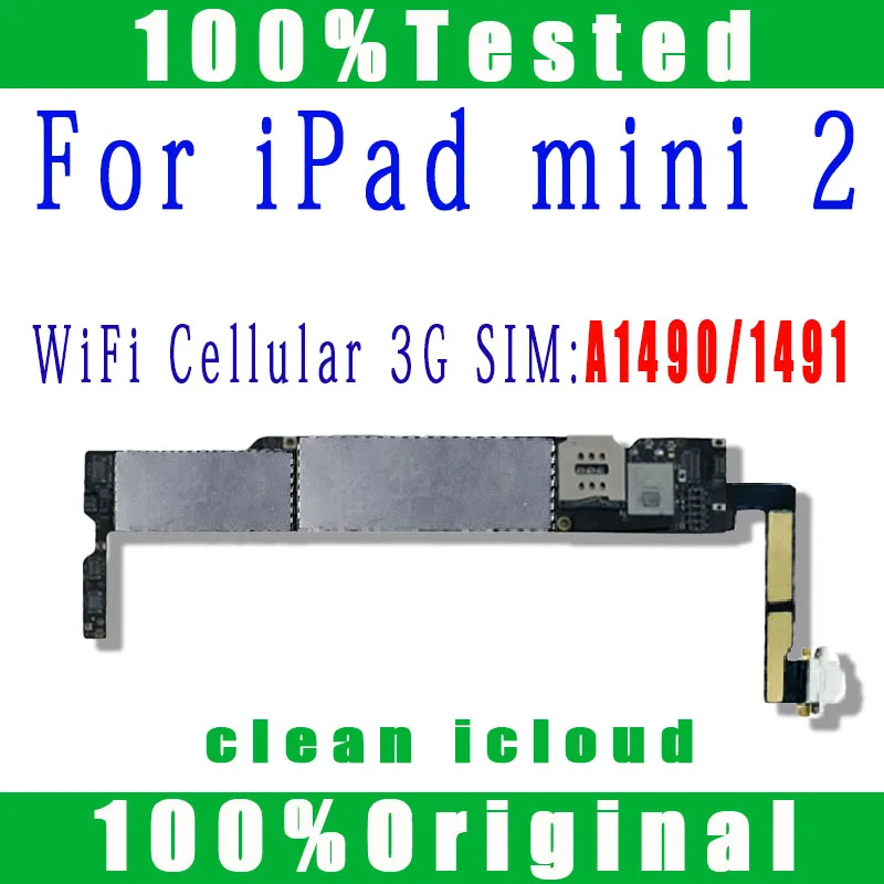 Free ICloud Free Unlocked Motherboard For IPad mini 2 Logic Boards A1489 A490 A1490 With Full Chips With Systems ﻿ 2