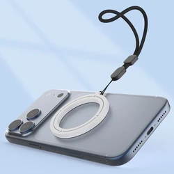 Magnetic Ring Mobile Phone Lanyard Strap with Multiple Color Options (White)
