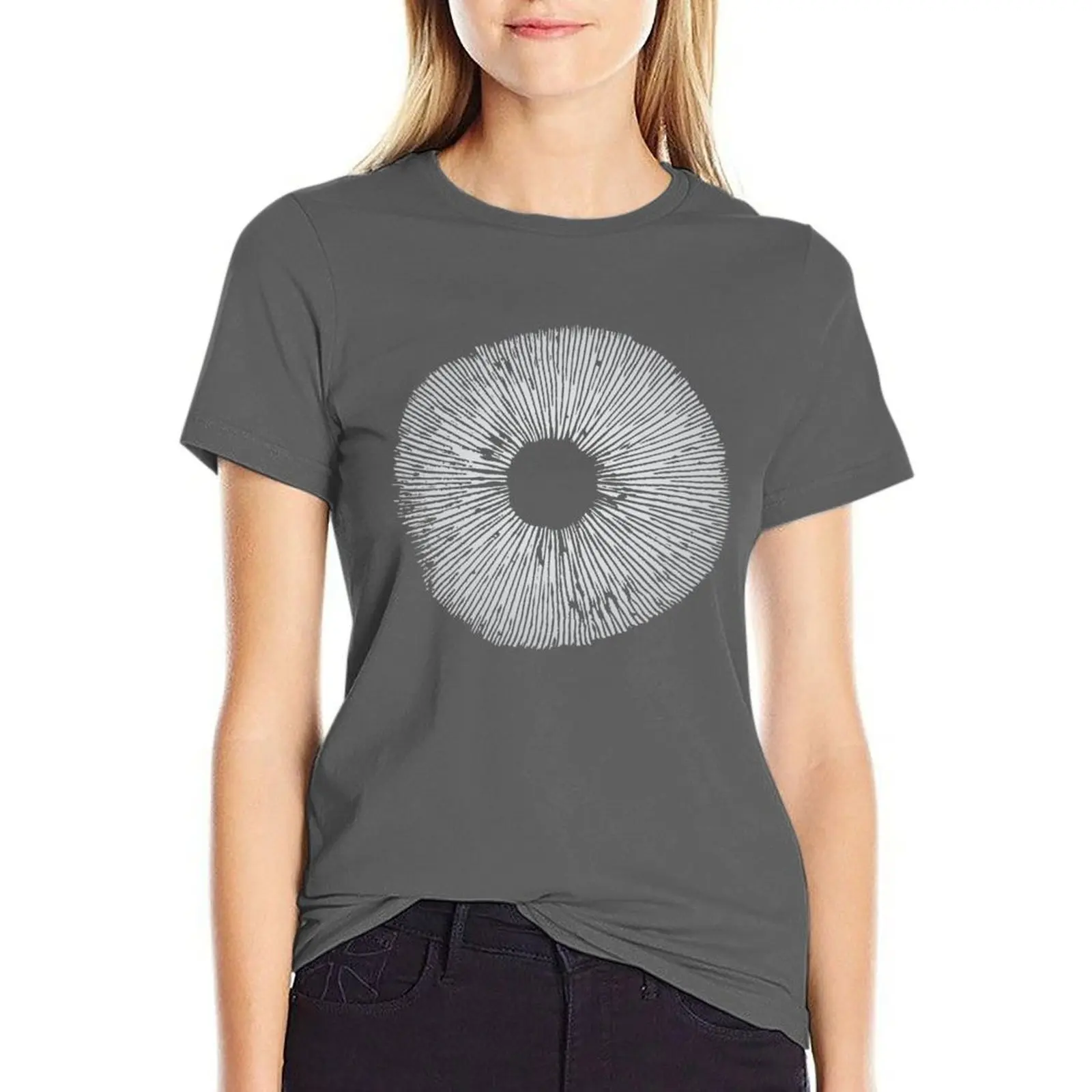 Micologia Fungo Spore Stampa T-Shirt Artistica Abbigliamento Donna Coreana Abbigliamento Donna