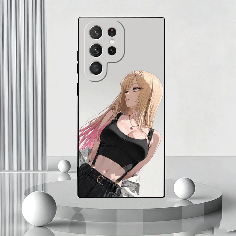 Charming Kitagawa Marin Phone Case with Edge Pattern - Customizable Design