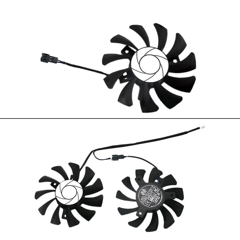 Hot Ha8010H12F-Z 75Mm 2Pin Gtx1050Ti Gpu Cooler Doppia Ventola Per Msi Geforce Gtx 1050Ti Gtx-1050-Ti-4Gt-Oc