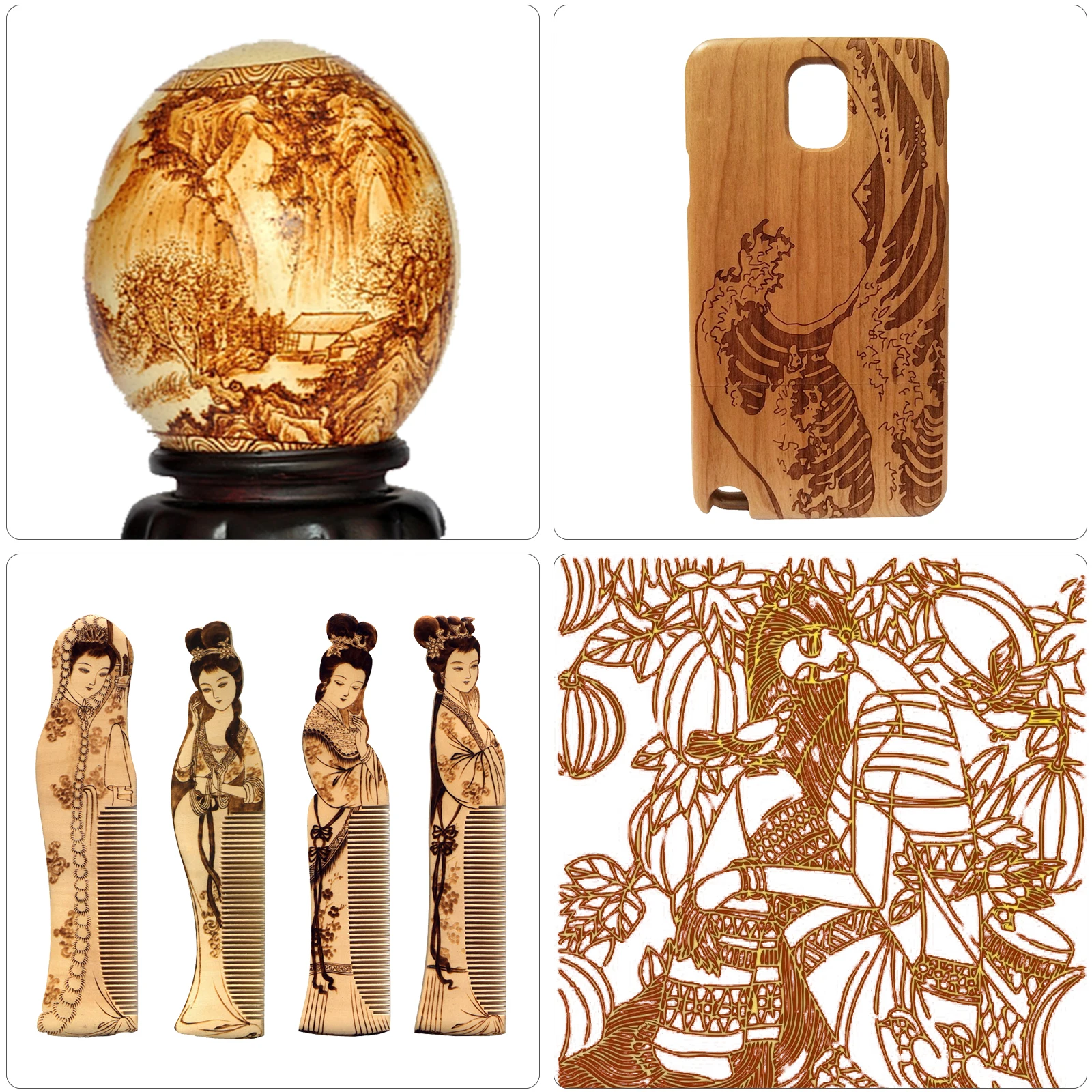 37Pcs pyrography wood burning kit For Beginners, Adjustable Professional wood burner pen Tool and Accessories, woodburning Embos 6