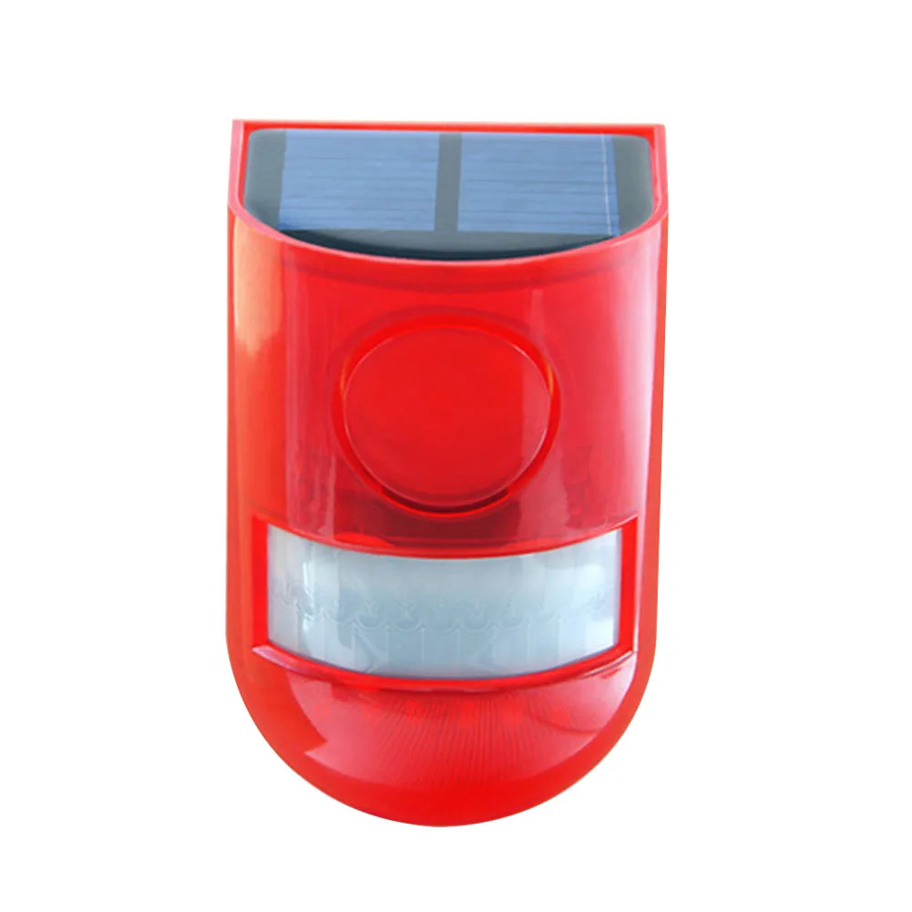 Solar Strobe Light Alarm Remote Control Solar Infrared Motion Sensor Alarm Multifunctional Portable for Villa Farm Yard Garden