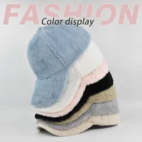 Autumn Winter Baseball Cap Women Artificial Lamb Wool Hats Keep Warm Cap Plush Baseball Caps Spring Baseball Cap Solid Sunshade 2