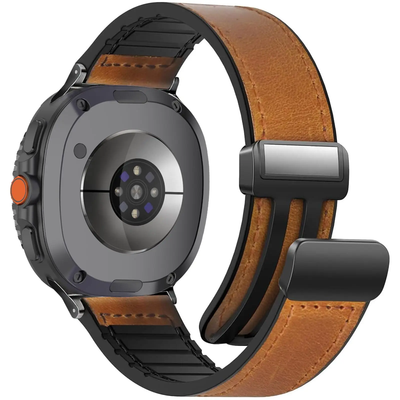 Premium Leather Magnetic Watch Strap - Classic Bracelet Design