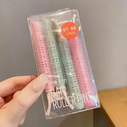 Voluminous Curling Kit: Heatless Hair Rollers & Styling Clips for Effortless Waves (Pink Green 2pcs)