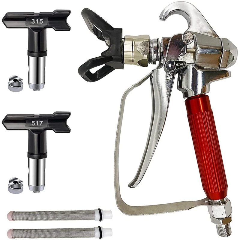 

Airless Paint Sprayer With 4Pcs Paint Spray Tip (315,517) And Nozzle Guard + 4Pcs Airless Spray Filter For Pump Sprayer