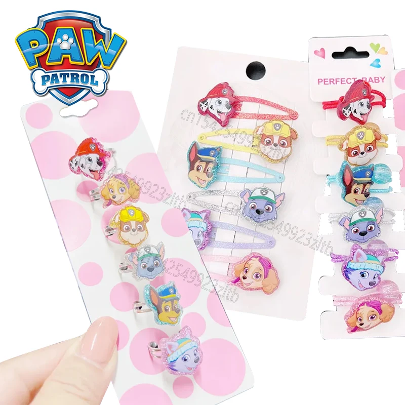 New Paw Patrol Girls Cartoon Resin Hairpin Dog Jewelry Hair Rope Ring Accessori Per Bambini Hairpin Cute Copricapo Forcine Fantasia