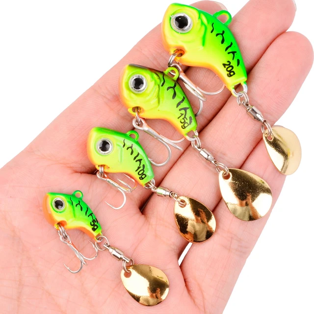 Aorace 6pcs/set Rotating Metal Vib Blade Lure 5/10/15/20g Sinking Vibration  Baits Artificial Vibe Fishing Spinner Lure Hard Bait