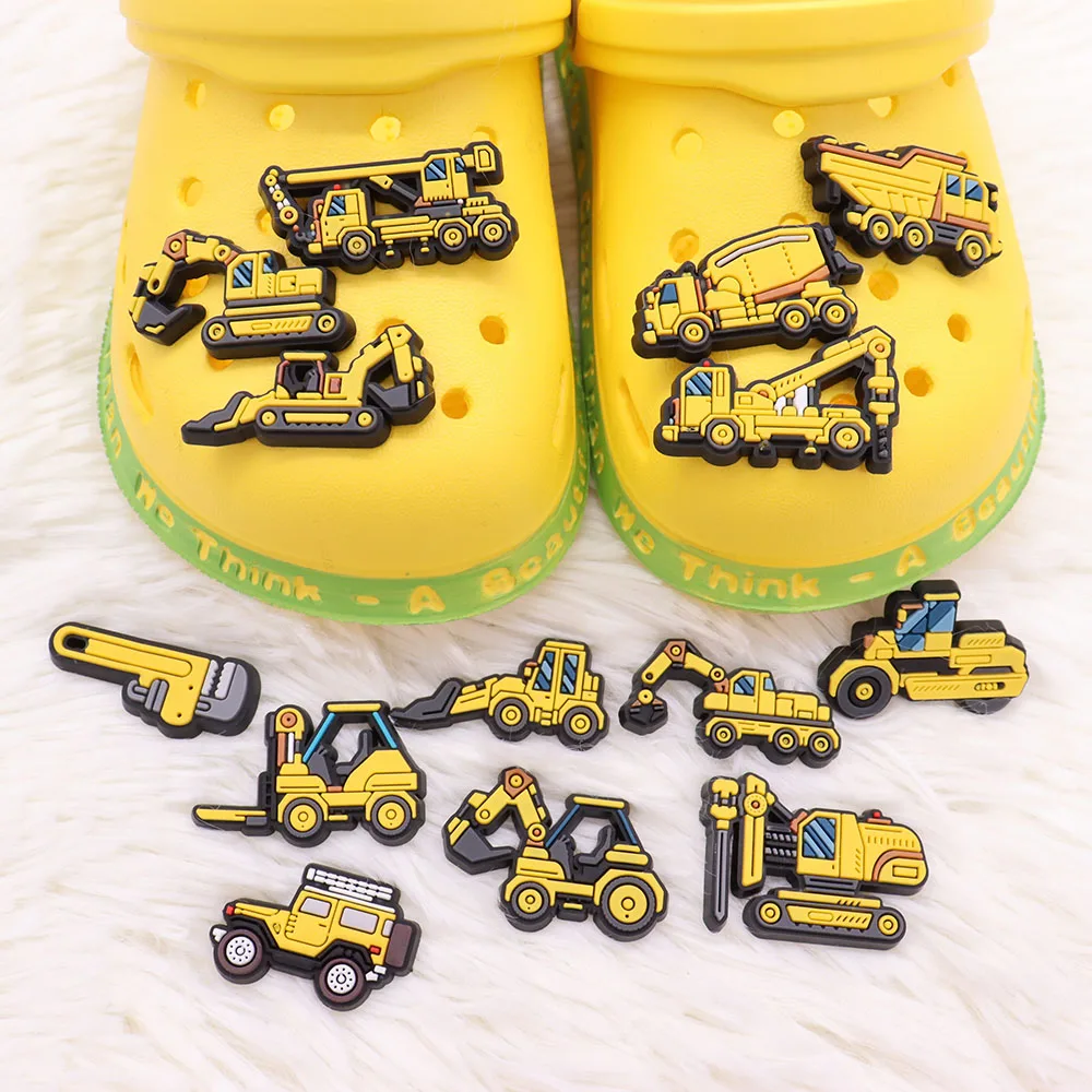 Accesorios de dijes para zapatos de Tractor y carretilla elevadora para hebilla de zapatos, decoración, pulsera, Croc Jibz, 14 piezas AliExpress