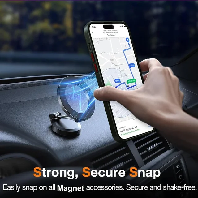 UYUXIO Magnetic Mobile Phone Case with Stand for iPhone 16 Pro Max 15 14 Plus 13 12 Mini 11 Translucent Cover with Kickstand 4