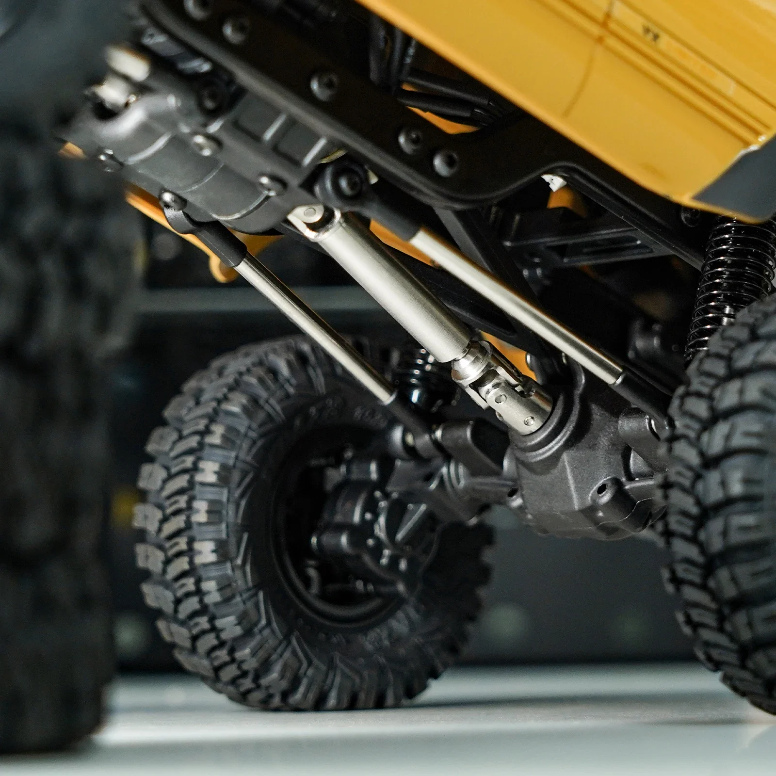 INJORA 스테인리스 스틸 구동축 D자형 구멍, 1/18 RC 크롤러 FMS FCX18 LC80 업그레이드