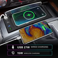 Car Wireless Charger For Audi A6 S6 RS6 A7 S7 RS7 C7 2011-2018 Fast Charing Accessories Plate Mobile Phone Holder - Image 5