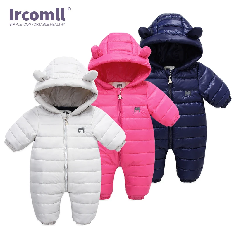 

Ircomll infant baby spring autumn romper jacket jumpsuit baby toddler winter romper cute hoodie snowsuit with gloves