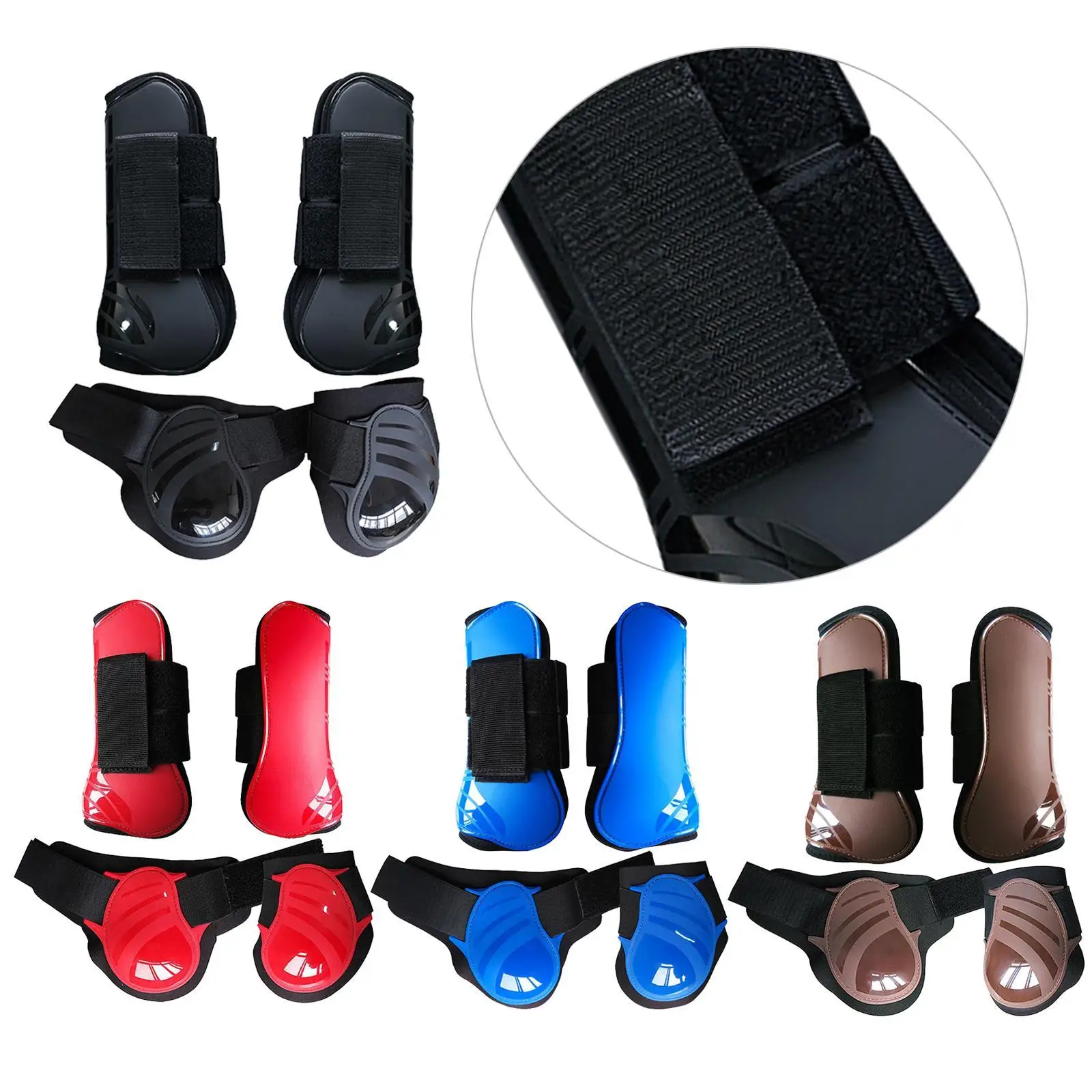 Horse Tendon Fetlock Boots (Set Of 4)Horse Jumping Leg Protection for Riding Horse Tendon Fetlock Boots (Set Of 4)Horse Jumping Leg Protection for Riding