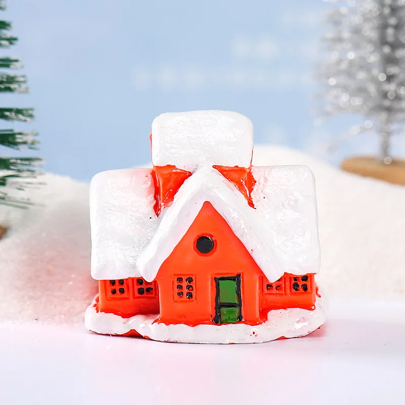 Christmas Santa Claus Micro Landscape Aquarium Decorations 9PCS Snow Fish Tank Garden Potted Plant Decoration Scene Gift