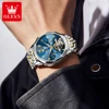 OLEVS 6621 Men Watch Top Brand Moon Phase Watch for Men Dual Calendar Display Original Watches NEW 2