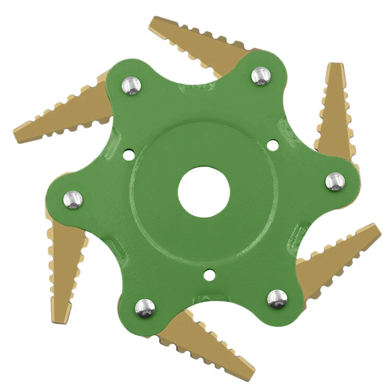 

Лезвие для газонокосилки 5X 6T, вращение на 180 градусов, режущая пила, газонокосилка, щеточка, резак, зеленый